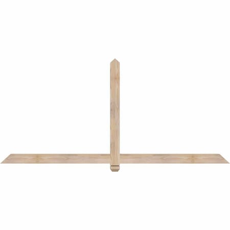 Ekena Millwork Eugene Smooth Timber Gable Bracket, Douglas Fir, 84"W x 38"H x 1 1/2"D x 3 1/2"F, 11/12 Pitch GBW084X38X0204EUG00SDF